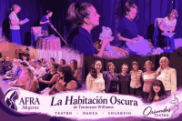Cartel teatral La Habitación Oscura Afra mujeres